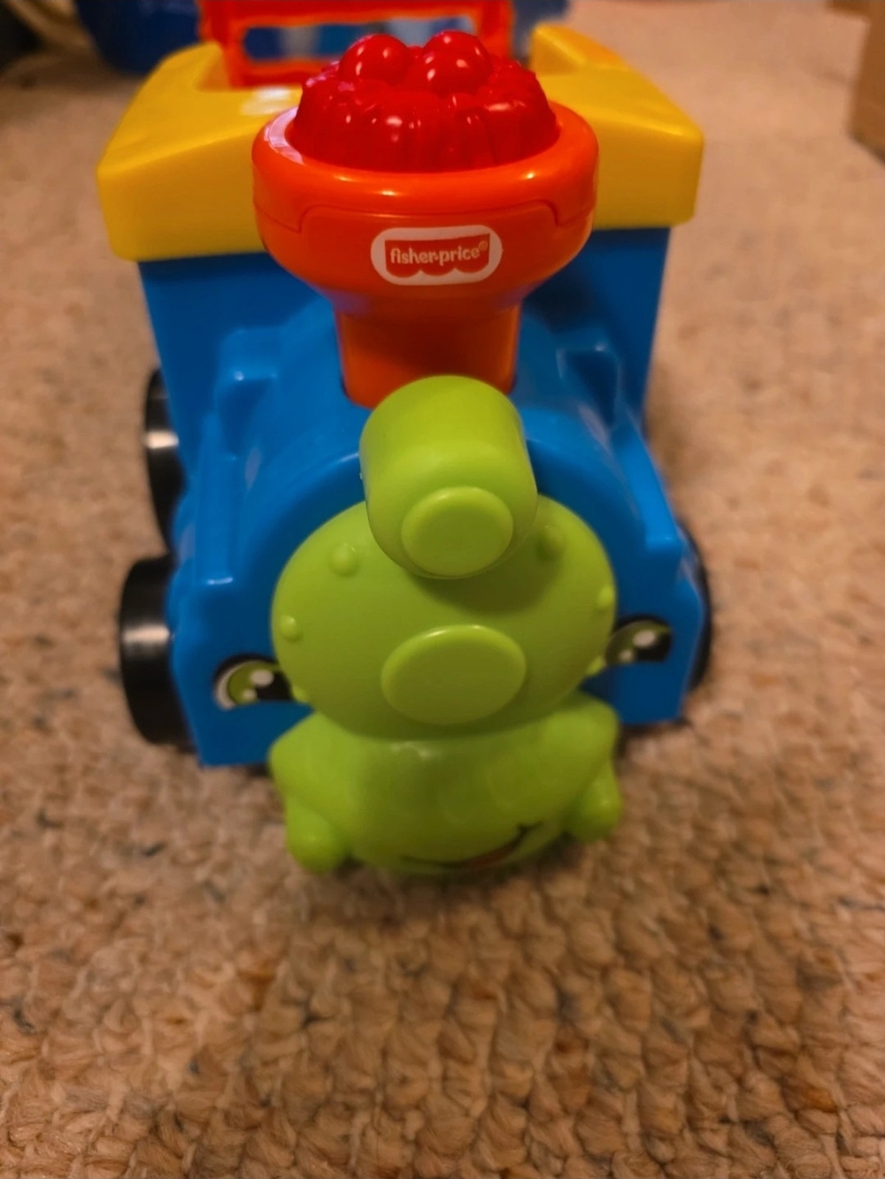 Fisher-Price Blue, Green, Yellow & Red Pull-Along Train Toy